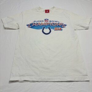 NFL Super Bowl Champions XLI Indianapolis Colts White T Shirt Men’s Medium